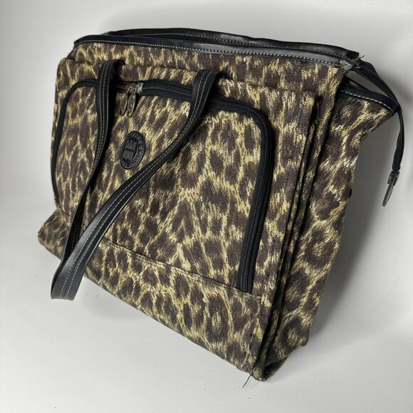 Ricardo Beverly Hills Bag Large 19” Carry On Tapestry Weekend Leopard Travel Y2K - Picture 3 of 16